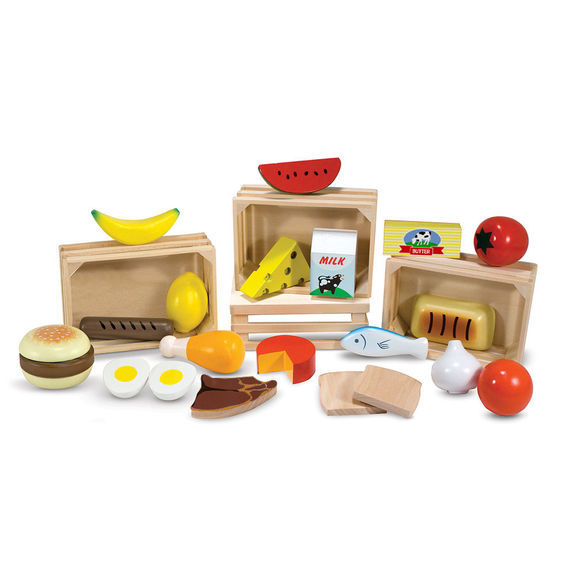 Melissa & Doug Kitchen Play - Food Groups - Wooden Play Food