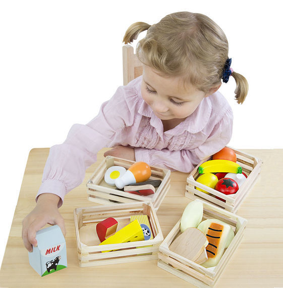 Melissa & Doug Kitchen Play - Food Groups - Wooden Play Food