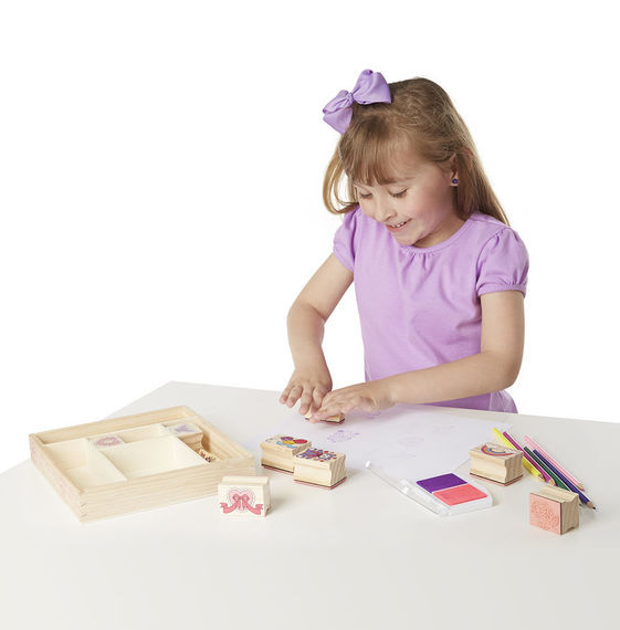 Melissa & Doug Wooden Stamp Set - Friendship