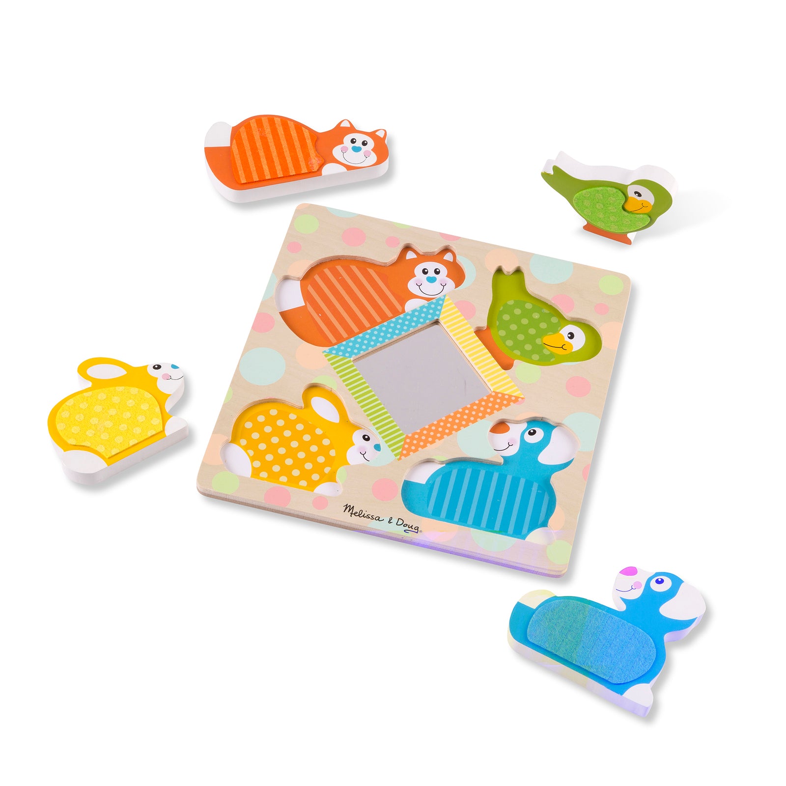 Melissa & Doug First Play Touch & Feel Puzzle - Puzzle Peek-a-Boo Pets 4pc