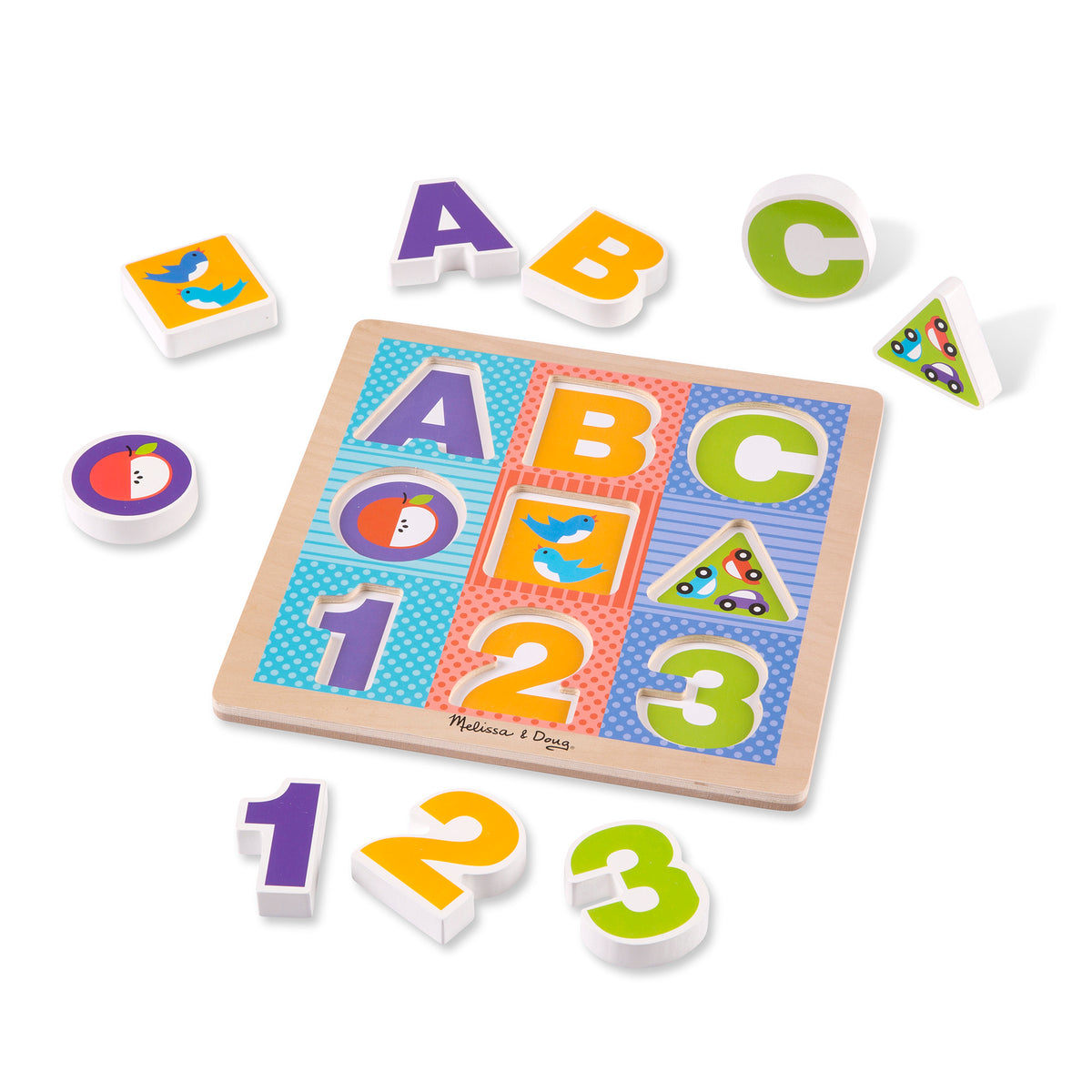 Melissa & Doug First Play Chunky Puzzle - ABC-123 9pc