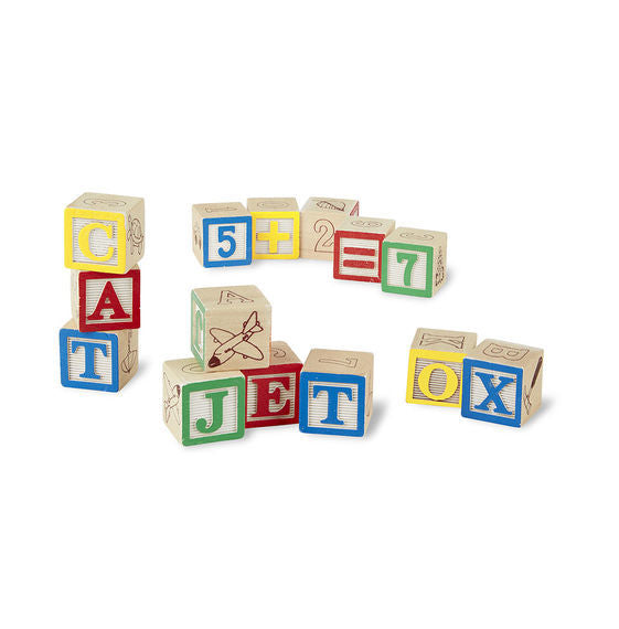 Melissa & Doug Classic Toy - Wooden Abc123 Blocks