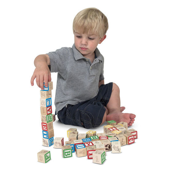 Melissa & Doug Classic Toy - Wooden Abc123 Blocks