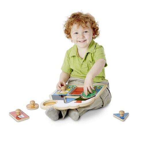 Melissa & Doug Jumbo Knob Puzzle - First Shapes 5pc