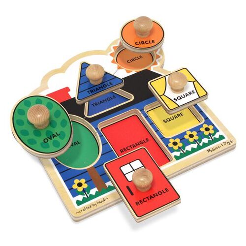 Melissa & Doug Jumbo Knob Puzzle - First Shapes 5pc