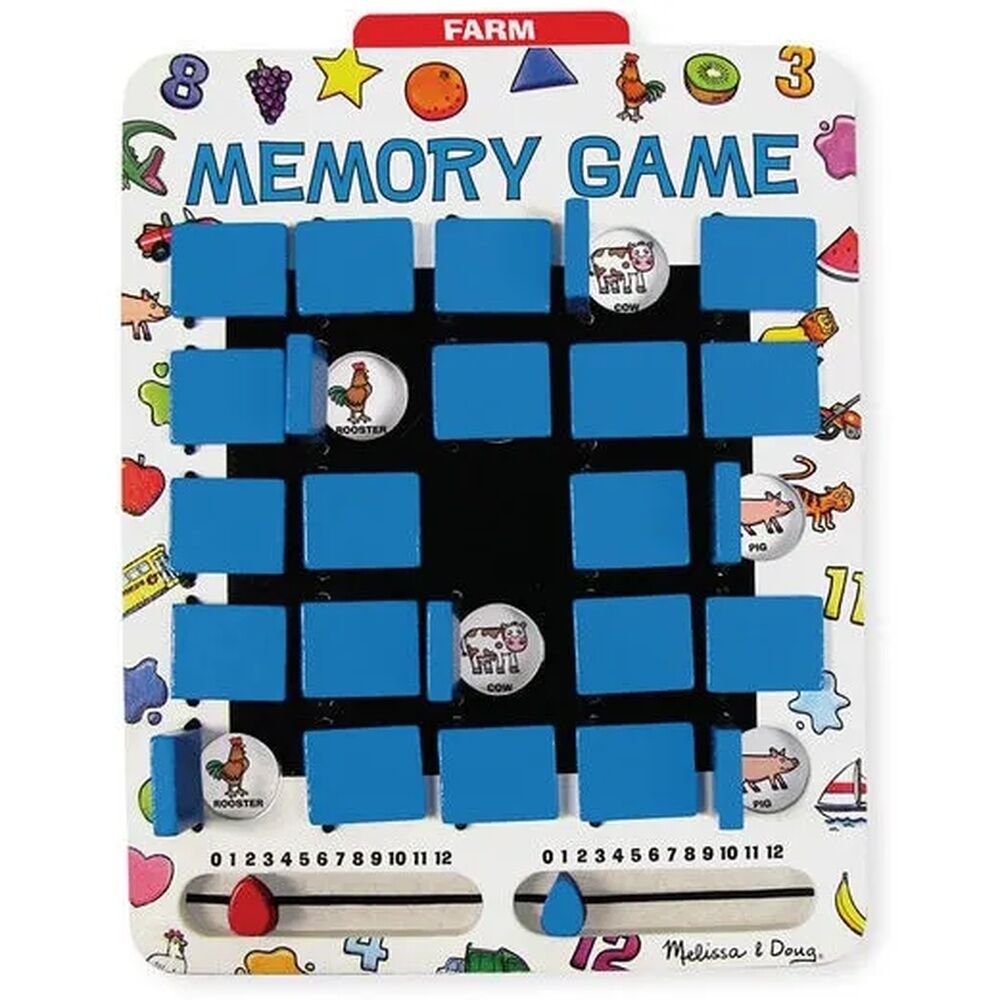 Melissa & Doug Wooden Games - Flip-to-Win Memory Game