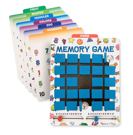 Melissa & Doug Wooden Games - Flip-to-Win Memory Game