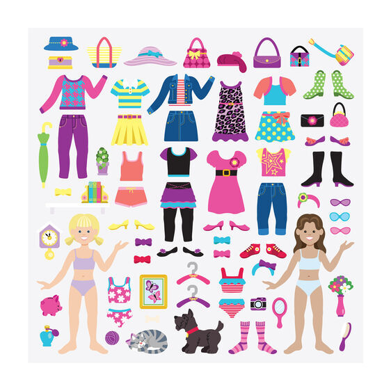 Melissa & Doug Reusable Puffy Sticker Play Set - Dress-Up