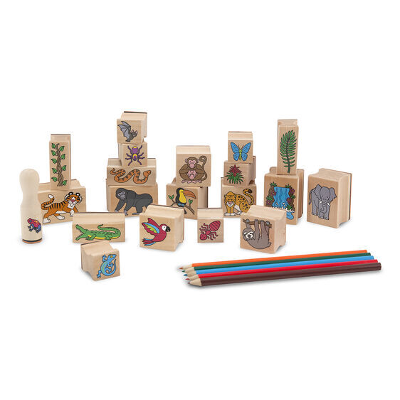 Melissa & Doug Wooden Stamp A Scene - Rain Forest