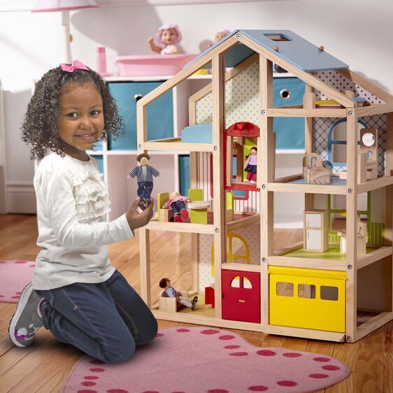 Melissa & Doug Hi-Rise Wooden Dollhouse