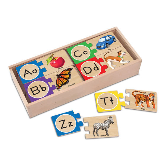 Melissa & Doug Skill Builder - Self-Correcting Alphabet Puzzle Cards