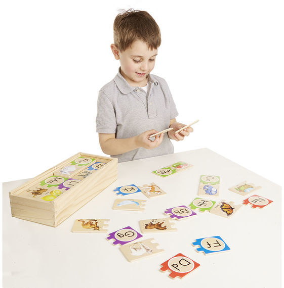Melissa & Doug Skill Builder - Self-Correcting Alphabet Puzzle Cards