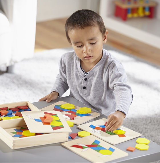 Melissa & Doug Classic Toy - Pattern Blocks and Boards