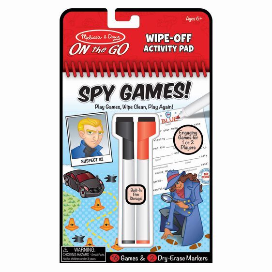 Melissa & Doug On The Go - Wipe-Off Activity Pad - Spy Games!