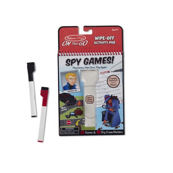 Melissa & Doug On The Go - Wipe-Off Activity Pad - Spy Games!