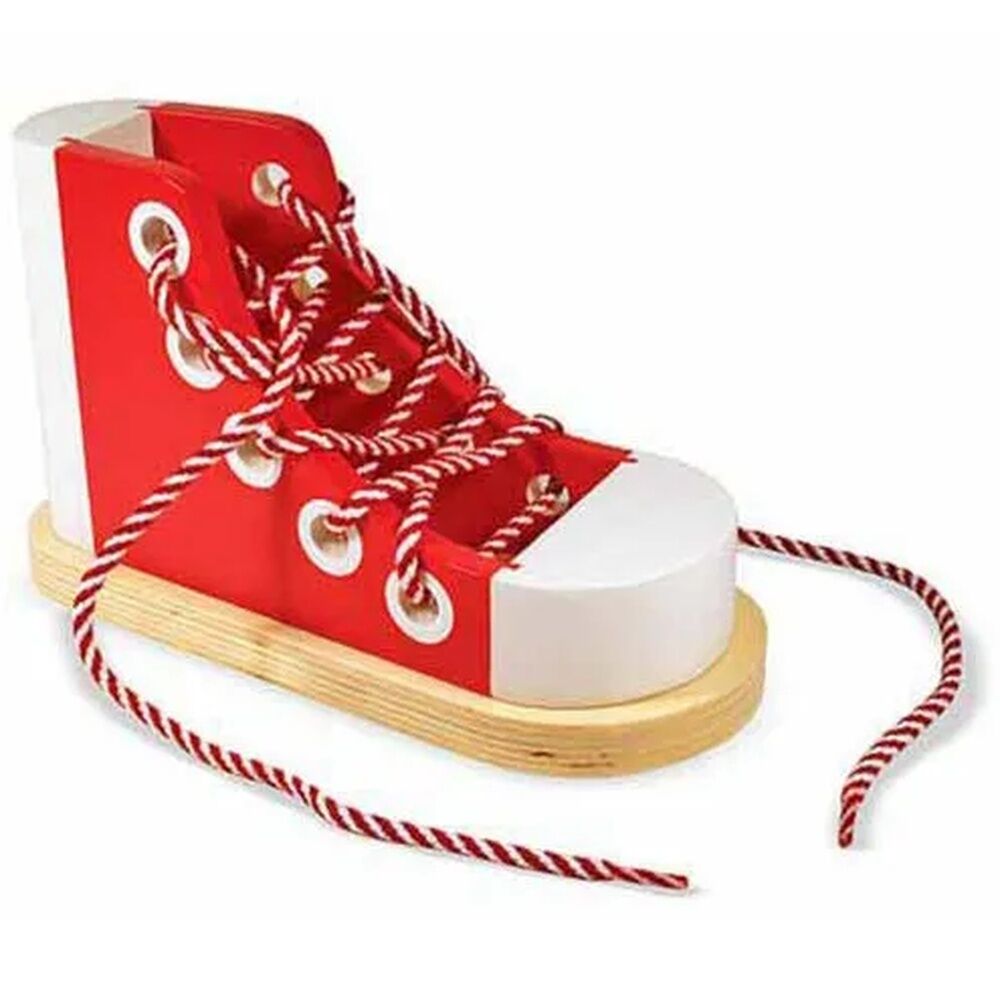 Melissa & Doug Skill Builder - Wooden Lacing Sneaker