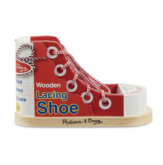 Melissa & Doug Skill Builder - Wooden Lacing Sneaker