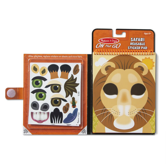 Melissa & Doug On The Go - Reusable Sticker Pad - Safari