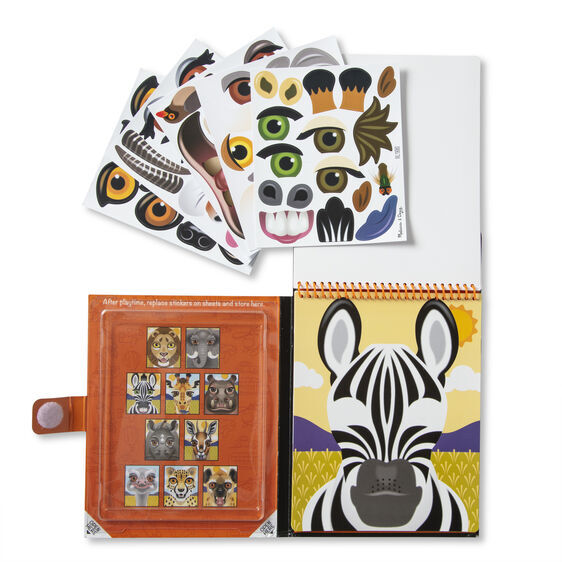 Melissa & Doug On The Go - Reusable Sticker Pad - Safari