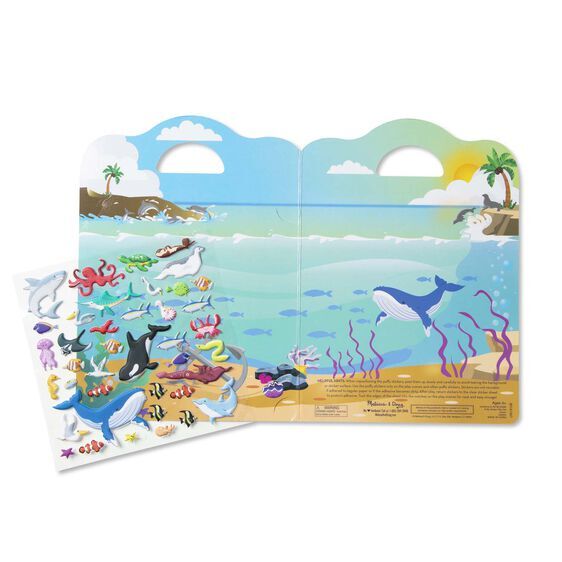 Melissa & Doug Reusable Puffy Sticker Play Set - Ocean