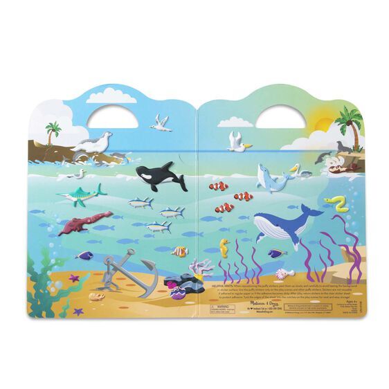 Melissa & Doug Reusable Puffy Sticker Play Set - Ocean