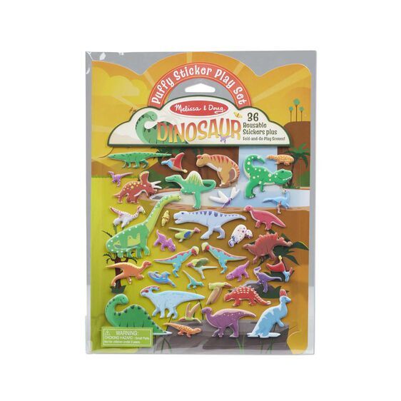 Melissa & Doug Reusable Puffy Sticker Play Set - Dinosaurs