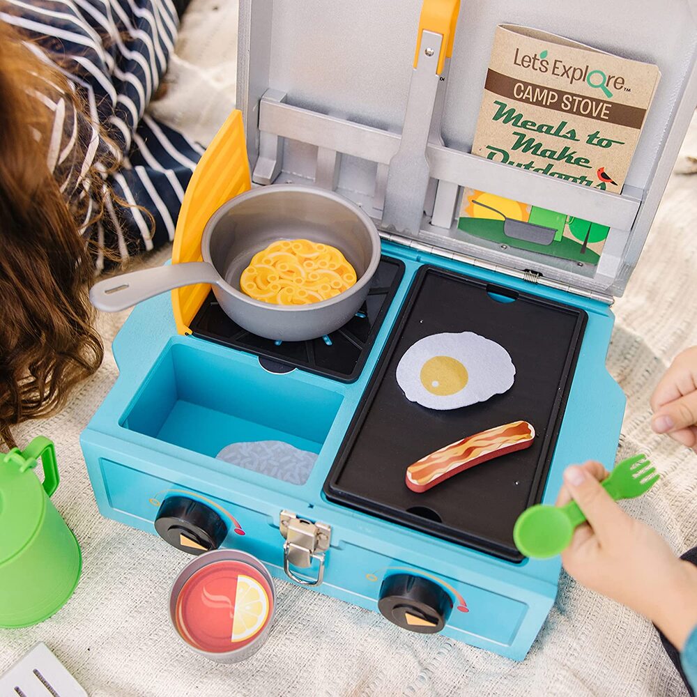 Melissa & Doug Lets Explore - Wooden Camp Stove Play Set