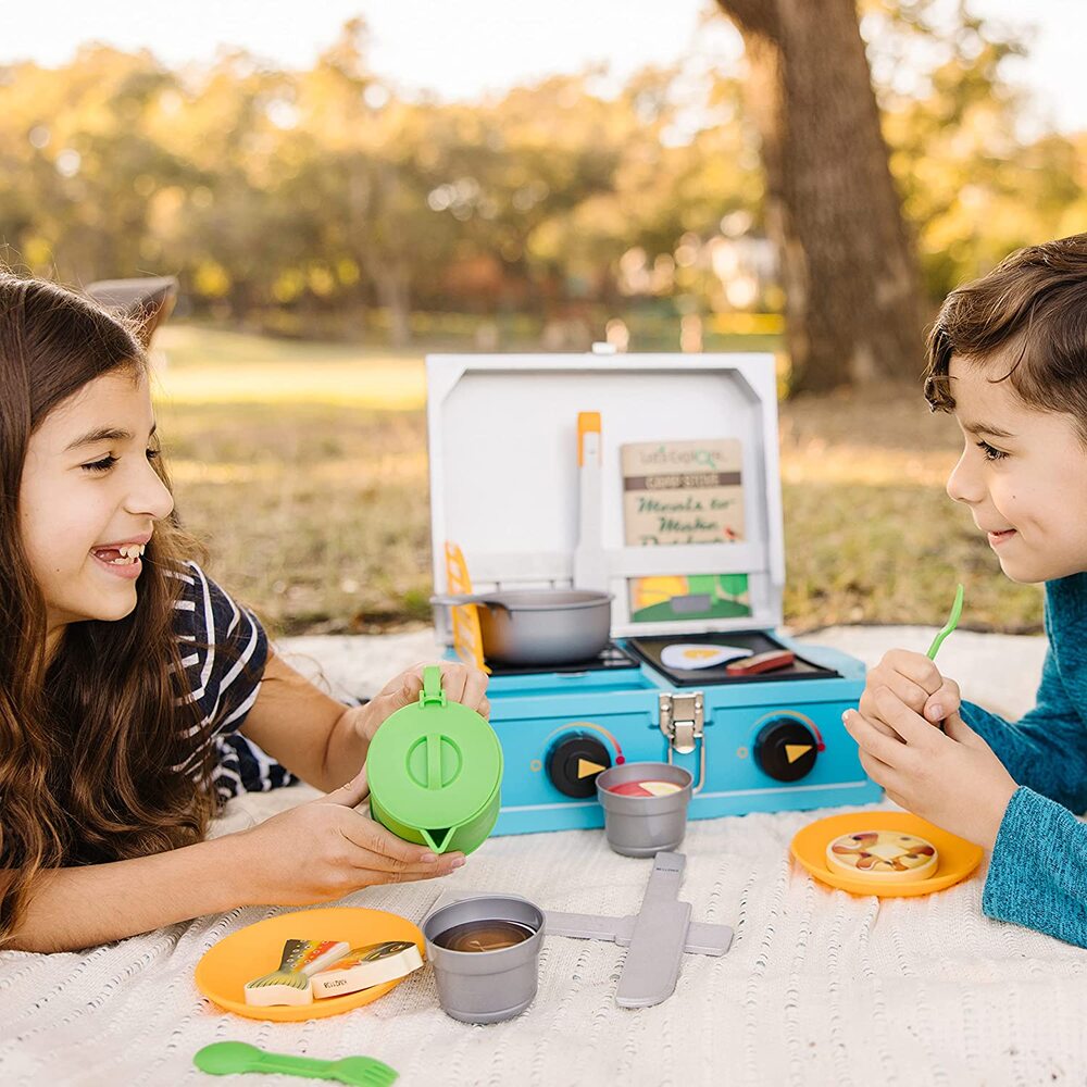 Melissa & Doug Lets Explore - Wooden Camp Stove Play Set