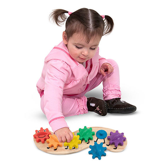 Melissa & Doug Classic Toy - Rainbow Caterpillar Gears
