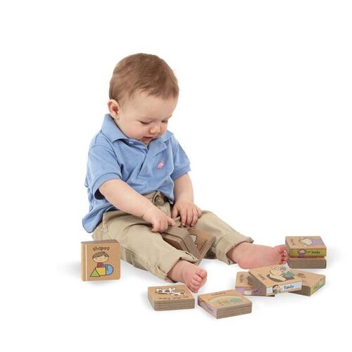 Melissa & Doug Natural Play Book Tower - Little Learning Books