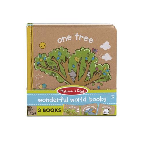 Melissa & Doug Natural Play Book Bundle - Wonderful World 3 Pack