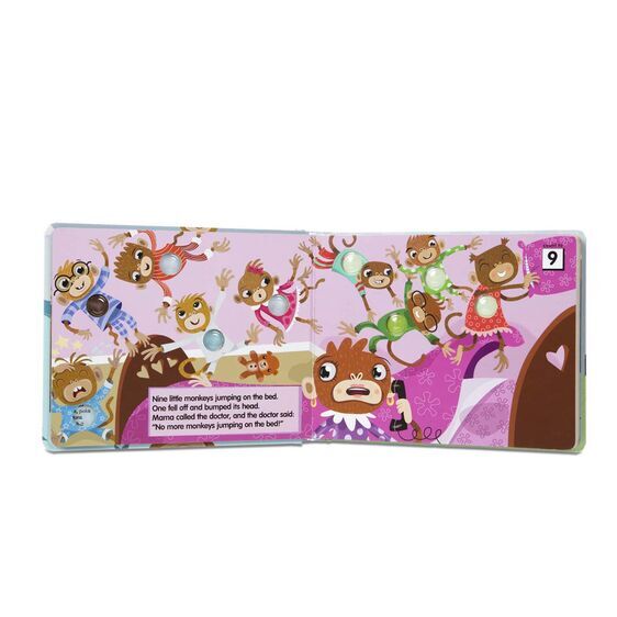 Melissa & Doug Poke-A-Dot Book - 10 Little Monkeys Board Book