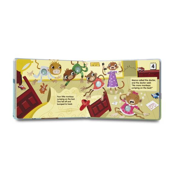 Melissa & Doug Poke-A-Dot Book - 10 Little Monkeys Board Book
