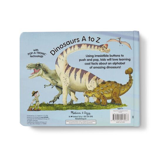 Melissa & Doug Poke-A-Dot Book - Dinosaurs A to Z Board Book