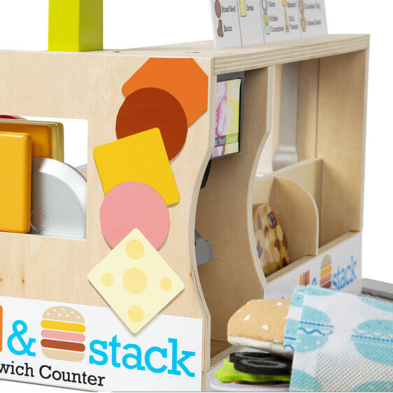 Melissa & Doug Pretend Play - Slice & Stack Sandwich Counter
