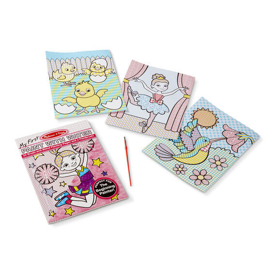 Melissa & Doug My First Paint with Water - Cheerleaders, Flowers, Fairies & More