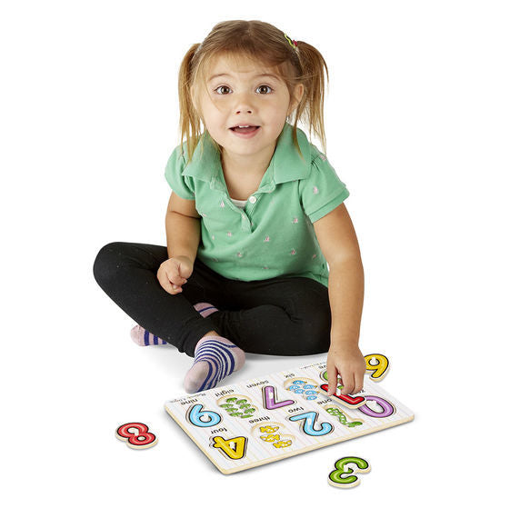 Melissa & Doug Peg Puzzle - See-Inside Numbers 10pc