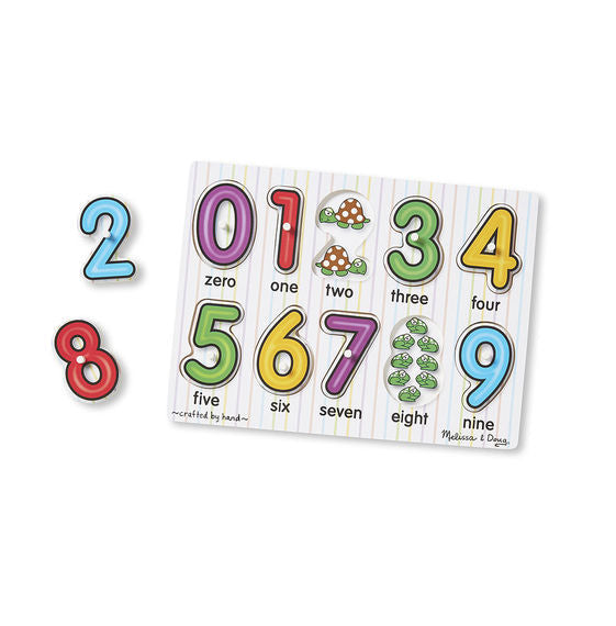 Melissa & Doug Peg Puzzle - See-Inside Numbers 10pc