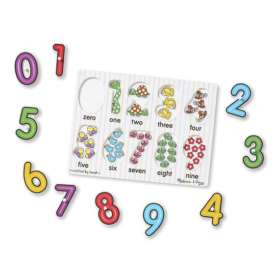 Melissa & Doug Peg Puzzle - See-Inside Numbers 10pc