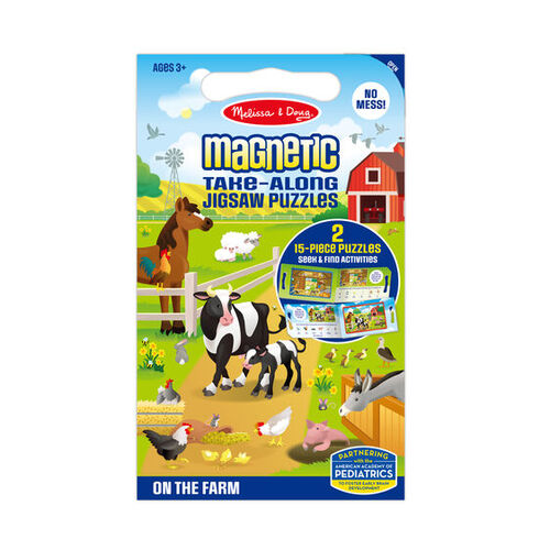Melissa & Doug Magnetic Take Along Jigsaw Puzzles - On the Farm