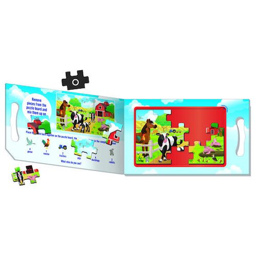 Melissa & Doug Magnetic Take Along Jigsaw Puzzles - On the Farm