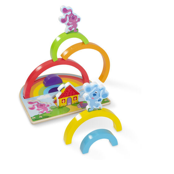 Melissa & Doug Blue's Clues & You - Wooden Rainbow Stack Puzzle