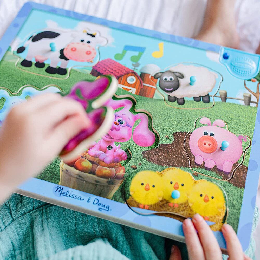 Melissa & Doug Blue's Clues & You - Wooden Farm Sound Puzzle