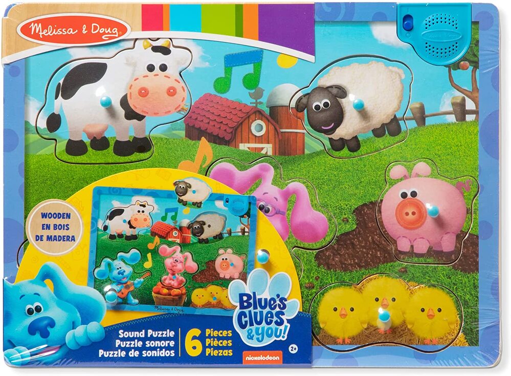 Melissa & Doug Blue's Clues & You - Wooden Farm Sound Puzzle