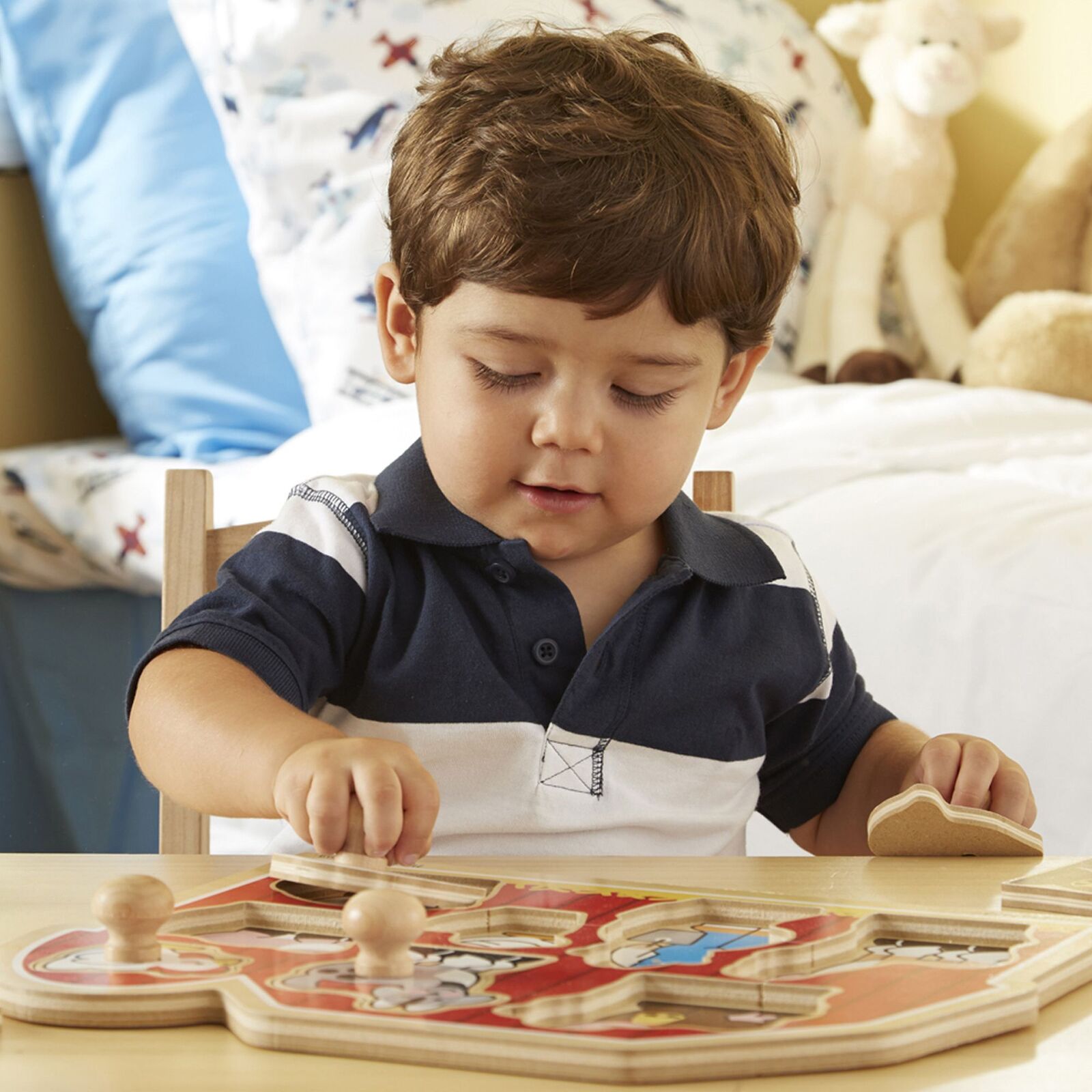 Melissa & Doug Jumbo Knob Puzzle - Around The Farm 8pc