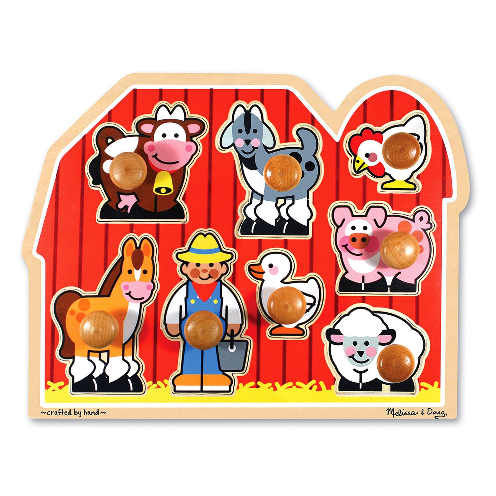 Melissa & Doug Jumbo Knob Puzzle - Around The Farm 8pc