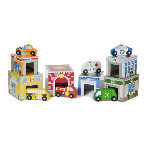 Melissa & Doug Skill Builder - Nesting & Sorting Buildings & Vehicles