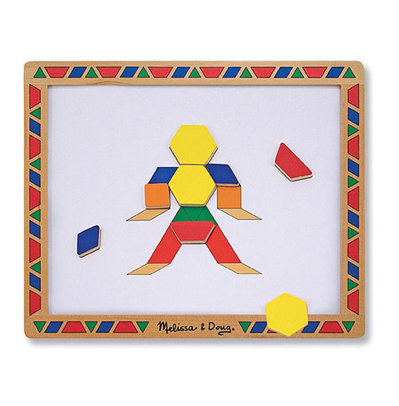 Melissa & Doug Magnetic Learning - Magnetic Pattern Block Kit
