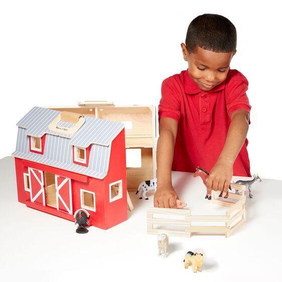 Melissa & Doug Fold And Go - Wooden Barn