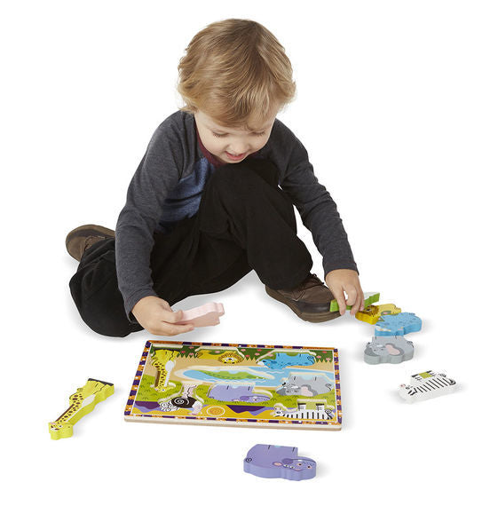 Melissa & Doug Chunky Puzzle - Safari 8pc